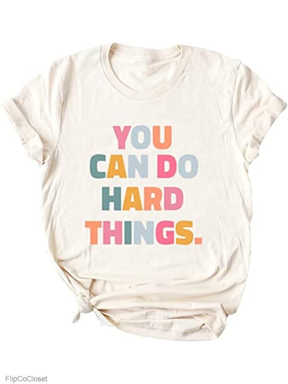 Ykomow You Can Do Hard Things Teacher T Shirt Womens Let it Be Live Happy
